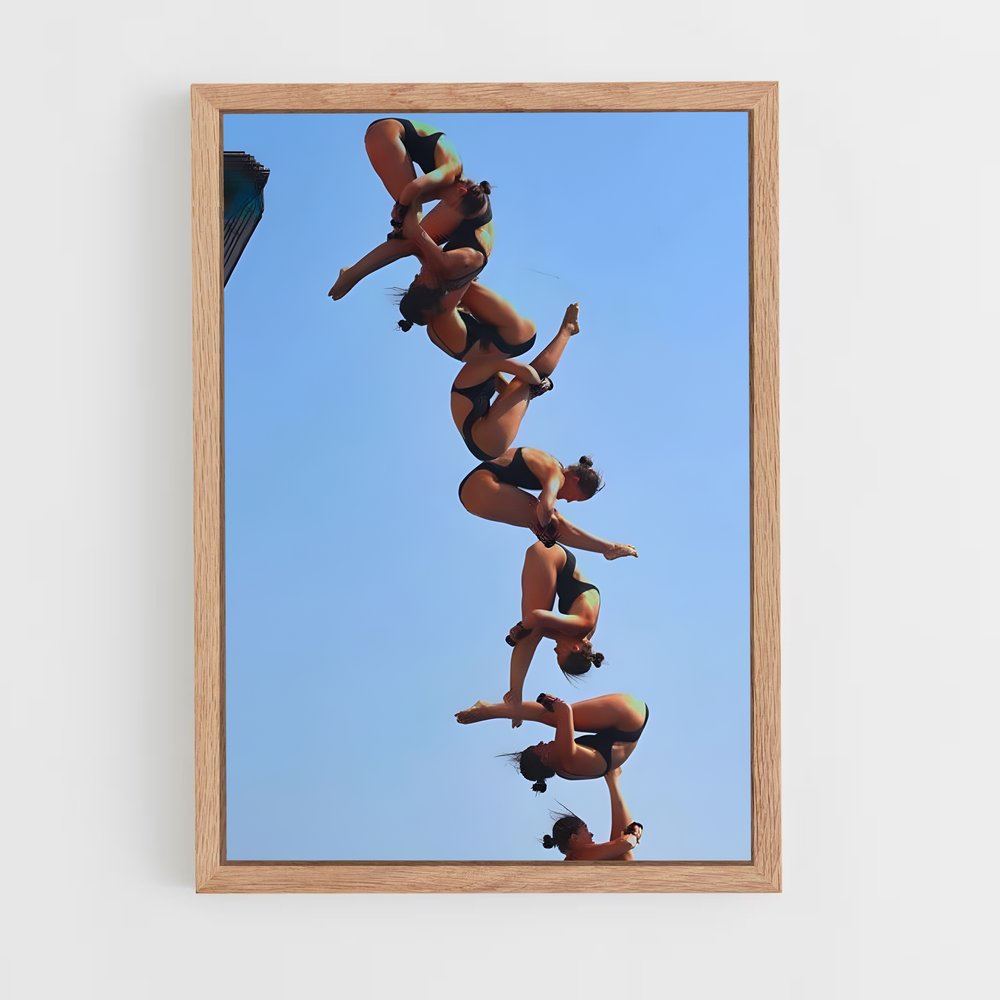 Poster Synchronized diving training – affiche Plongeon synchronisé (vue 4)